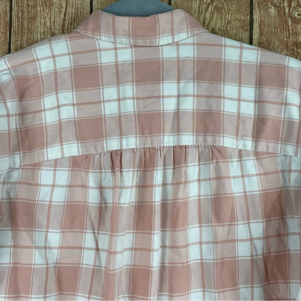 Madewell Central Long Sleeve Button Down Shirt in Pink Danville Plaid size xs - Picture 10 of 16